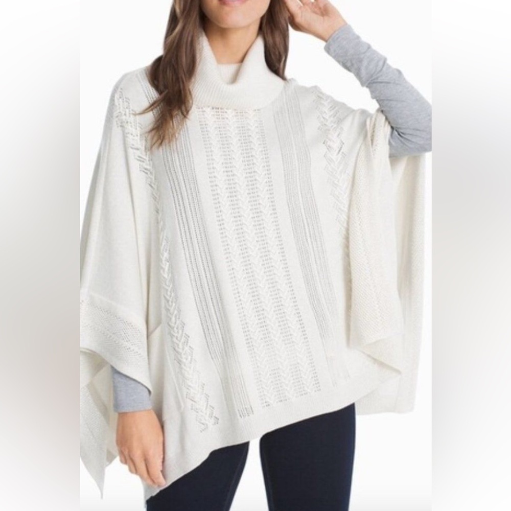 White House Black Market Oversized Cowl Neck Sweater Poncho